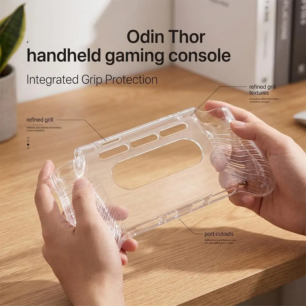 Custodia Protettiva 2 in 1 in TPU Morbido Antiurto e Antigraffio Trasparente per Console Portatile da Gioco AYN THOR - 1 Pezzo - immagine 5