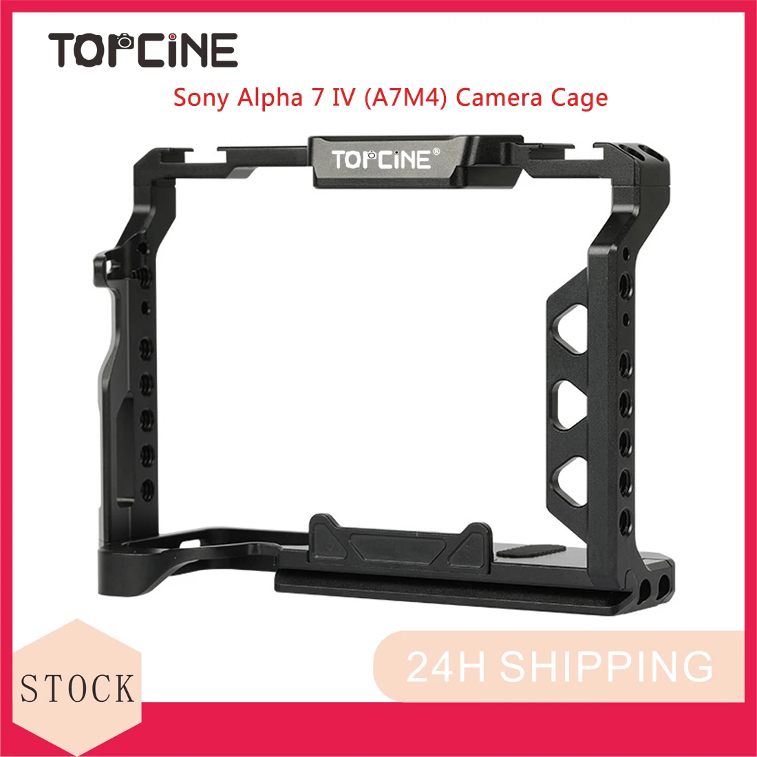 Gabbia Topcine A7M4 Per Fotocamere Sony Alpha 7 Iv(Ilce-7M4)/Alpha 7 Iii (Ilce-7M3)/Alpha 7 R Iii, Supporto Per Scarpe Fredde Di Estensione