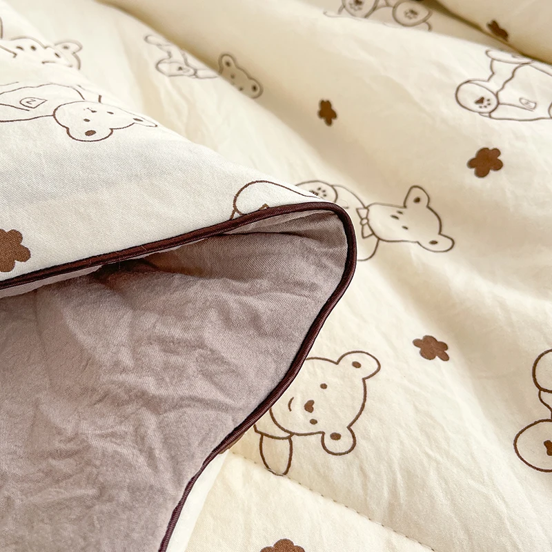 Summer Quilt Summer Quilt Set Bed Comforter Washed Double Gauze Spring Summer Quilt Queen Grade A Lightweight Comforter Soya Fibre Filling Soft Breathable Summer Blanket