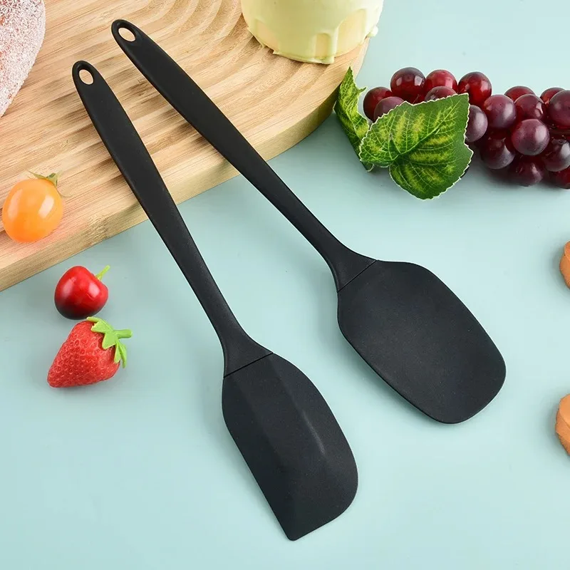 Premium Silicone Kitchen Utensils Set with Cream Scraper and Oil Brush - 6-Piece Non-Stick Set
