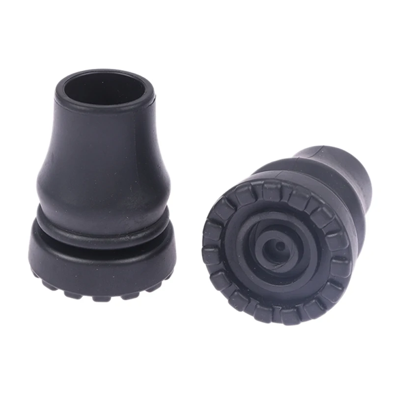 Rubber Pad Cap Non-Slip Walking Stick Crutch Cane Bottom Pads Cover Protector Climbing Hiking Pole Tip
