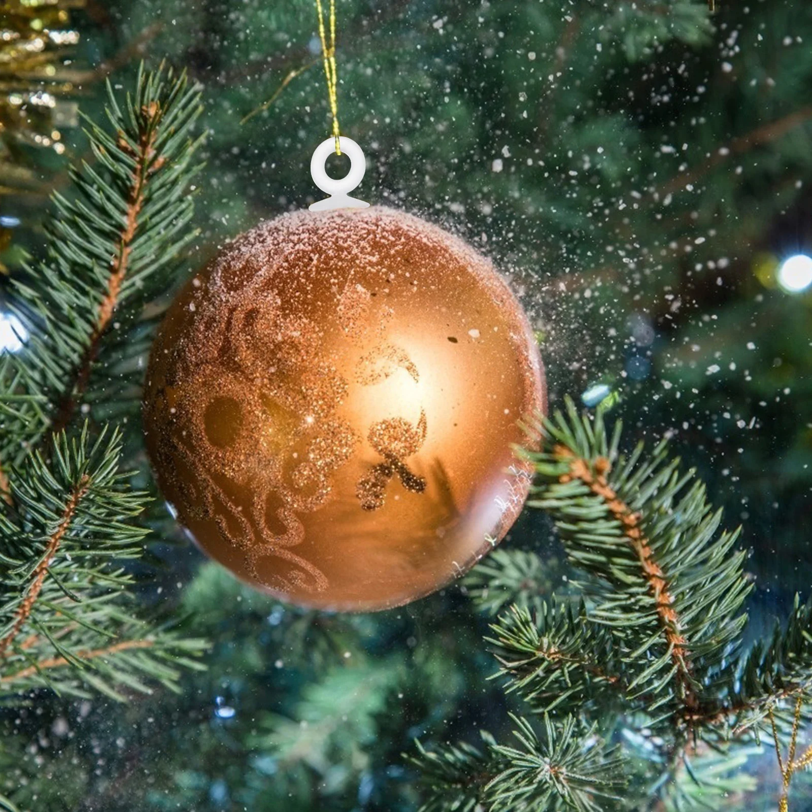 Christmas Hangers Cap Foam Ball Charms for Jewelry Balls Holder Plastic Clear Ornaments
