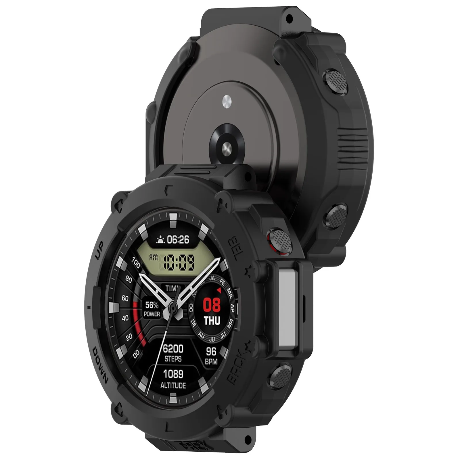Silicone Protective Case for Amazfit T Rex Ultra Smart Watch Soft Protector Cover Shell for Amazfit T-Rex Ultra Accessories