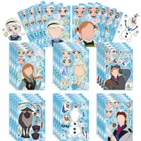 8pcs Disney cartoon Frozen DIY creative stickers, puzzle stickers, decorative stickers, assembly and splicing stickers