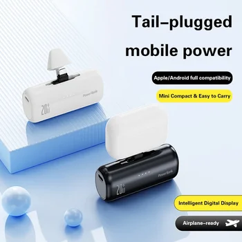 20000mAh Power Bank Portable Large-capacity fast changing Power Supply With Type-C Data Cable For Iphone 15 Xiaomi Samsung