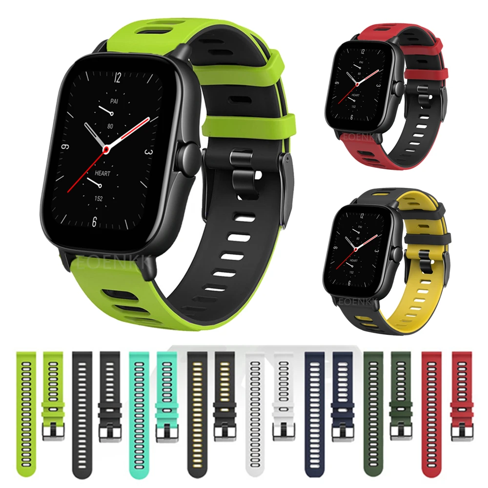Smart Watch Band For Amazfit GTS 2/2e Wrist Strap For Xiaomi Amazfit GTR 3 2  2e/Bip S/U Pro/GTS 2 Mini Silicone Correa Bracelet - AliExpress