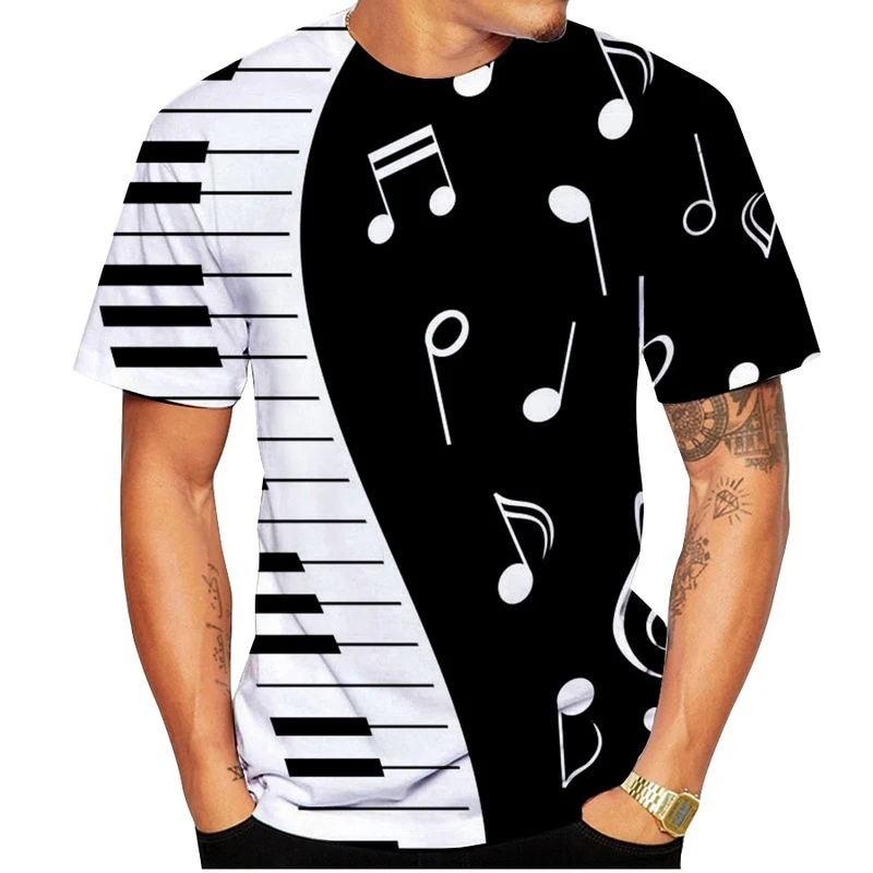 

Новые модные рубашки с 3D-принтом пианино, футболки со сплошным принтом, спортивная одежда, хипстерские рубашки с коротким рукавом, футболка в стиле хип-хоп