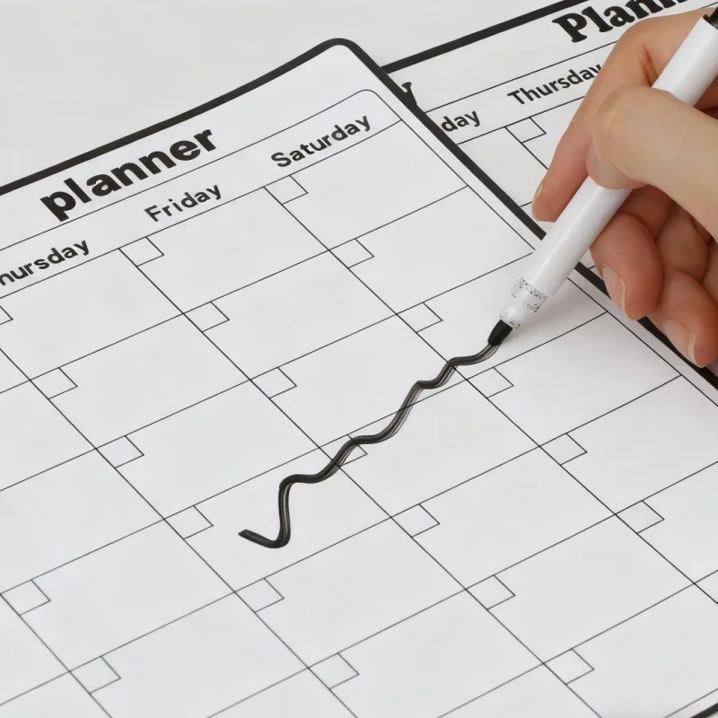 Magnetic Dry Erase Calendar & Memo Board