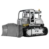 Aoue-850K LESU 1/14 RC Metal Hydraulic Bulldozer Black Tracks Construction Truck Dozer Light System Unpainted Kits Model TH22775 5