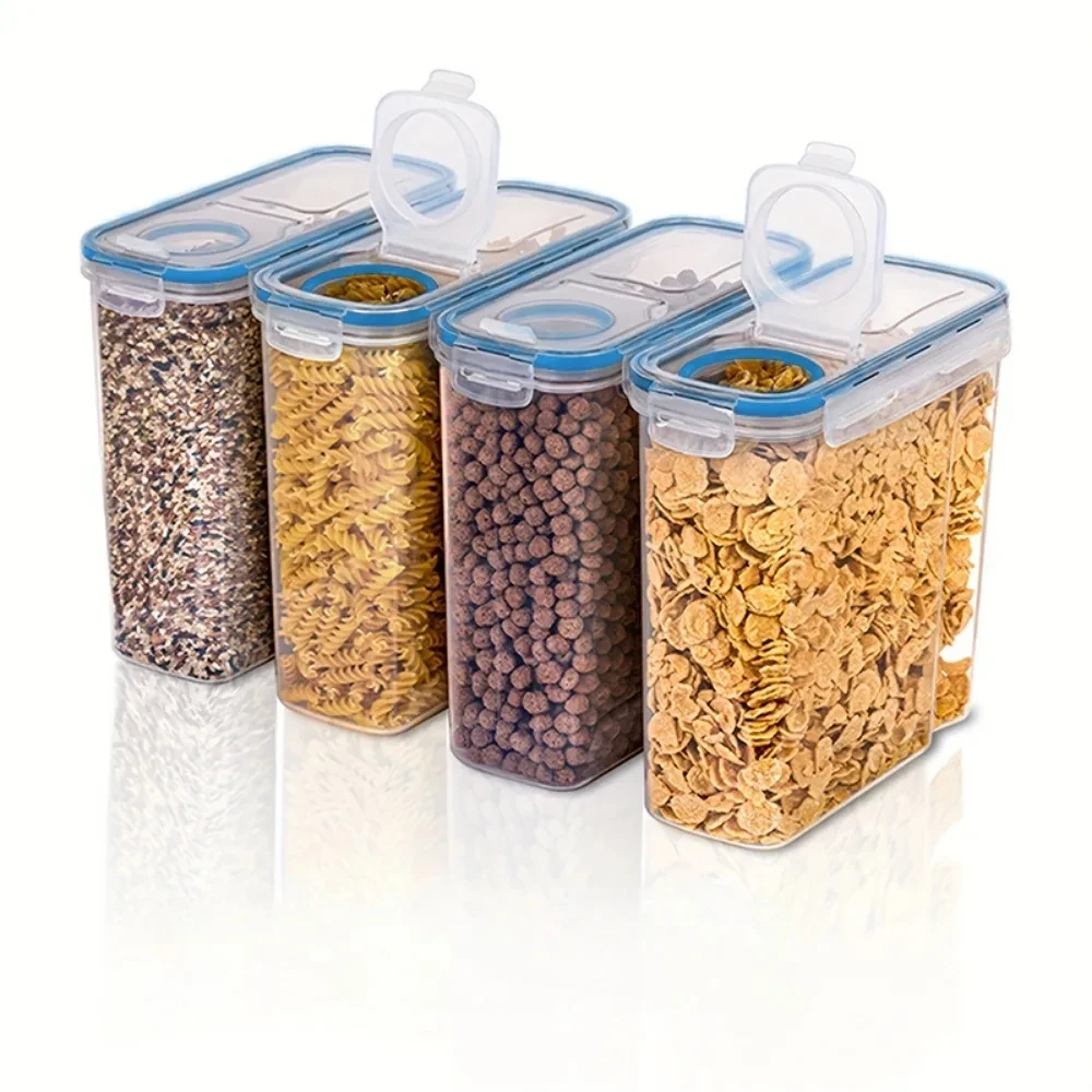 2.5/4L Airtight Cereal Storage Container Moistureproof Insect Proof Rice  Bucket Food Storage Box Plastic Transparent Sealed Tank - AliExpress