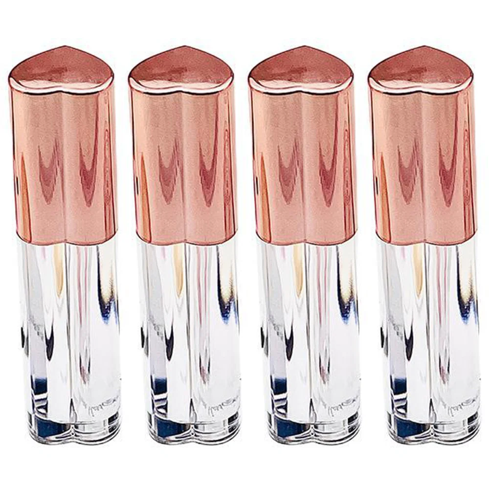 

4Pcs Lip Gloss Tubes Clear Empty Lip Balm Containers Lipstick Tubes with Wand