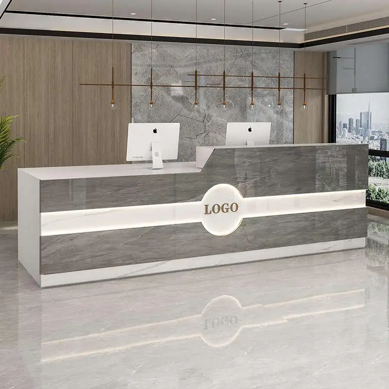 Modern Stylish Reception Desks Nordic Design Small Luxury Reception Desks Front Nordic Mostrador Negocio Commercial Furniture