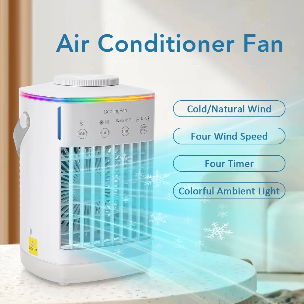 Ventilateur portable 3 en 1, climatiseur, rechargeable par USB, petit refroidisseur d'air, humidificateur, bureau, maison, 700 ml, ventilateur à double brumisation ultrasonique 1 Ventilateur portable 3 en 1, climatiseur, rechargeable par USB, petit refroidisseur d'air, humidificateur, bureau, maison, 700 ml, ventilateur à double brumisation ultrasonique 1