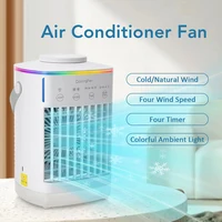 Ventilateur portable 3 en 1, climatiseur, rechargeable par USB, petit refroidisseur d'air, humidificateur, bureau, maison, 700 ml, ventilateur à double brumisation ultrasonique 1
