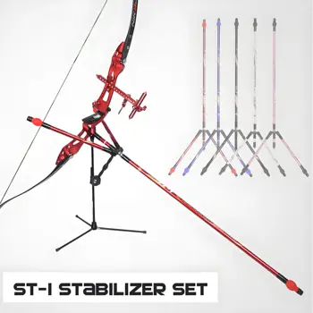 Set di stabilizzatori per arco Nika ST-1, barre di bilanciamento in fibra di carbonio da 30/12/5 pollici, set di barre rimovibili 35 °   Barra a V