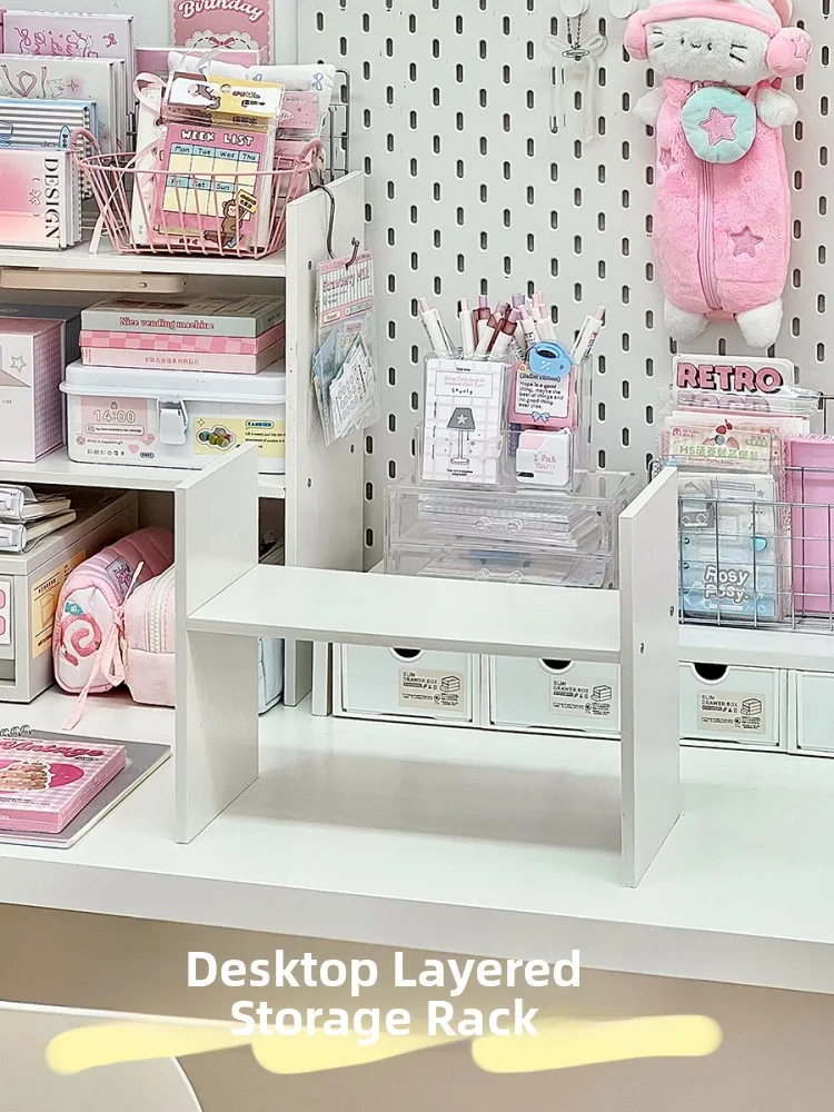 Multi-Layer Desktop Organizer Ra Study Desk Bookelf Stationery Storage Arrangement elf Home Use Student Learning Desk