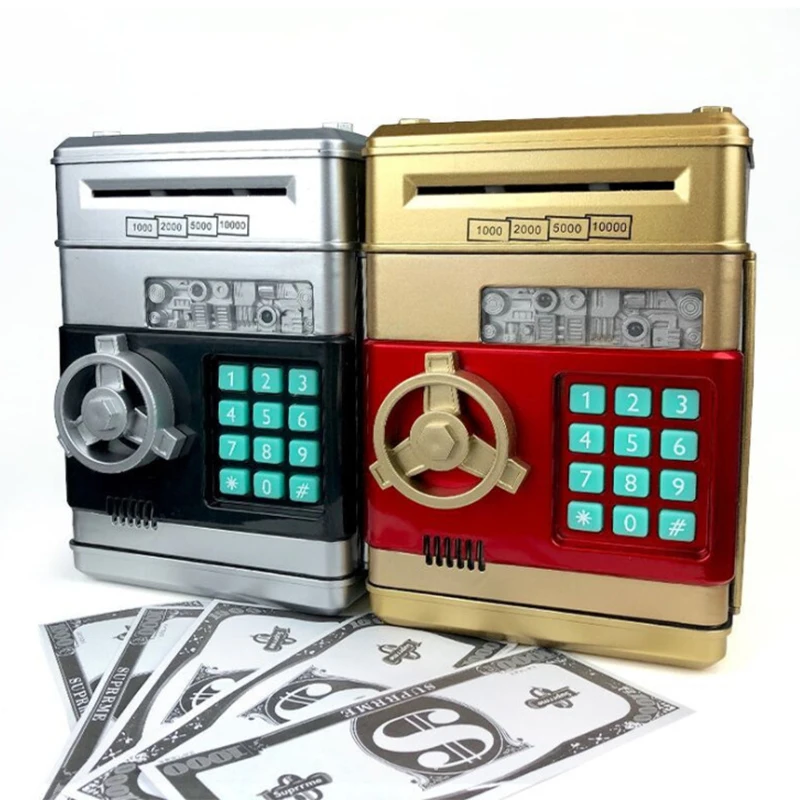 

Electronic Piggy Bank ATM Password Money Box Cash Coins Saving Box ATM Bank Safe Box Deposit Banknote Kids Birthday Gift Dropsh
