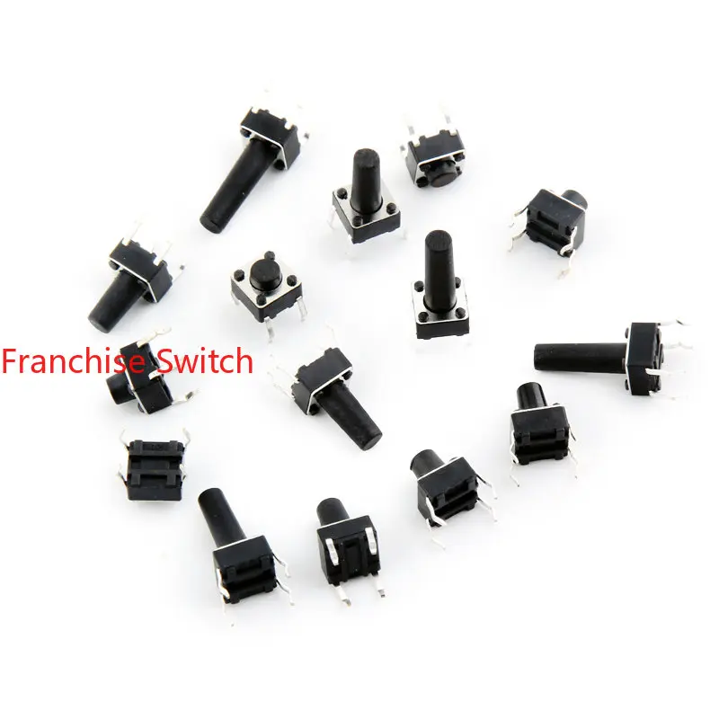 10PCS 6*6*13h Light Touch Switch Button  With High Temperature Resistance And Long Lifespan 10pcs high temperature resistance tact switch evqpae05r button micro motion 6 6 5