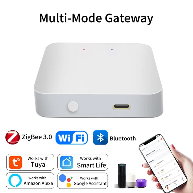 Tuya Smart Multi Mode Gateway / Bluetooth Gateway Hub Bridge Smart Home Control Smart Life APP Alexa Google Home Voice Control