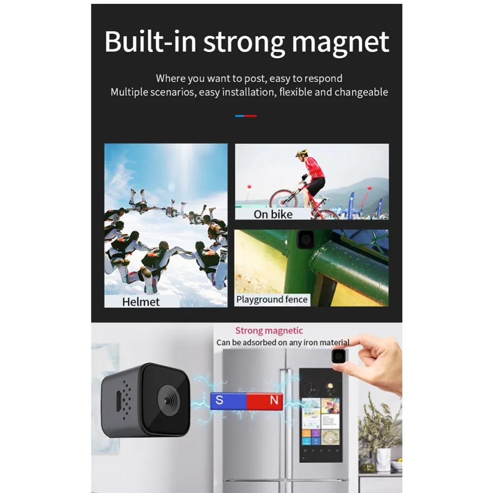 Mini Wireless Camera Security Night Vision Video Surveillance HD 1080P Magnetic Camcorder Remote Monitor Waterproof Camera SQ28