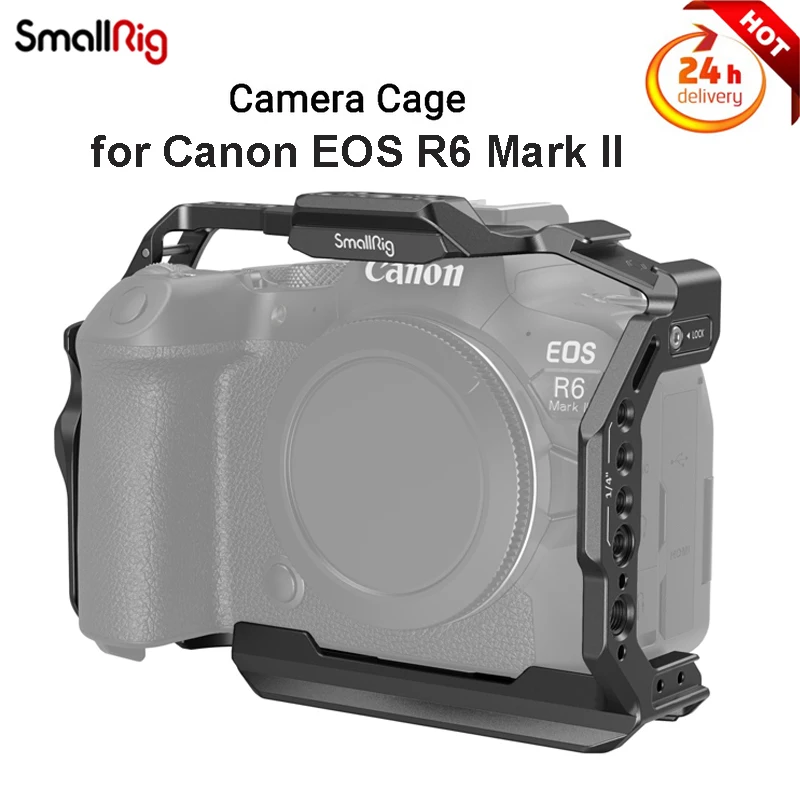 Gabbia Per Fotocamera Smallrig Per Canon Eos R6 Mark Ii, Staffa A L Per Canon Eos R6 Mark Ii,R5,R5C,R6 Piastra Di Montaggio A Forma Di L A Sgancio Rap