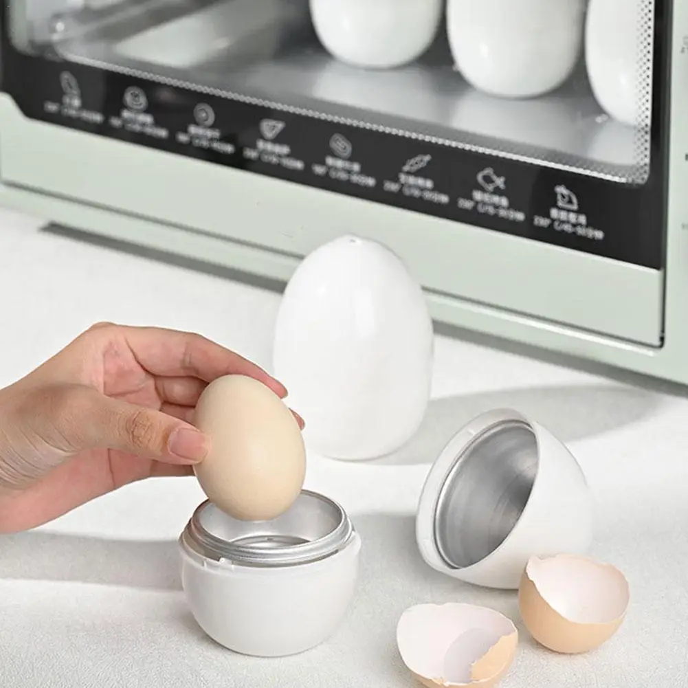1/4 Eggs Cavity Microwave Egg Steamer Boiler Cooker Easy Quick 5min Hard Or Soft Egg Boiler Steamed Kitchen Breakfast Cooker