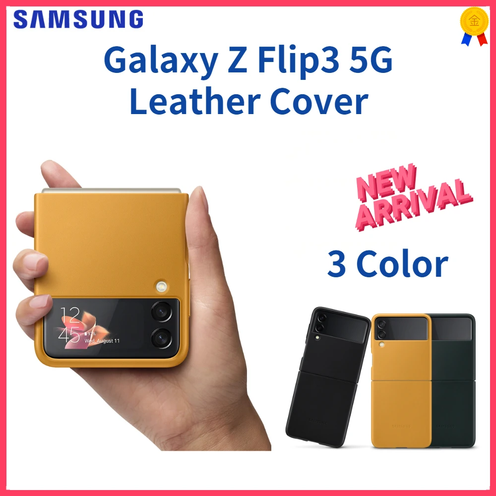 

Original Samsung For Galaxy Z Flip3 5G Leather Cover Galaxy Z Flip3 5G Half-wrapped Case Plain Case