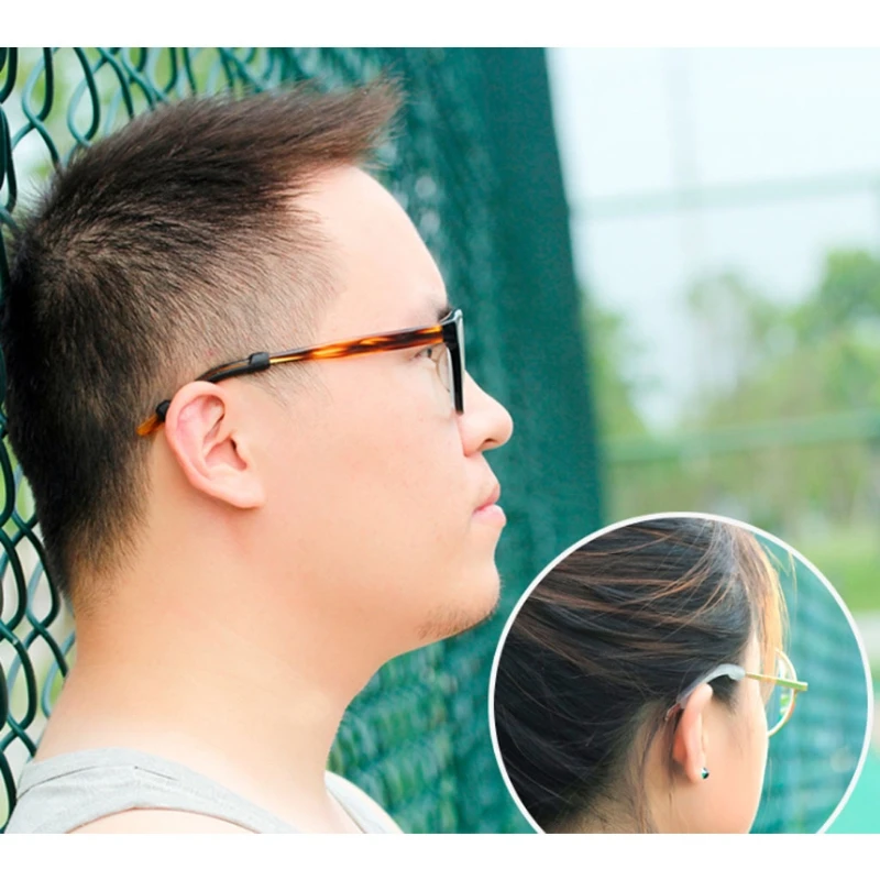 

Glasses Ear Hooks Holder Anti Slip Silicone Grips Eyeglasses Sports Temple Tips