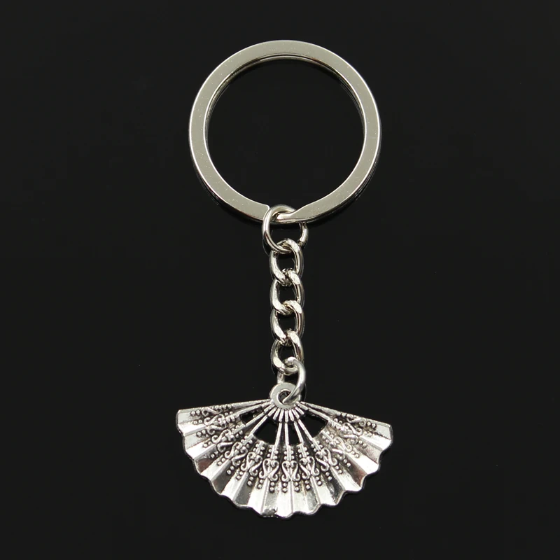 Neue Mode Keychain 21x33mm Fan Anhänger DIY Männer Schmuck Auto Schlüssel Kette Ring Halter Souvenir Für Geschenk