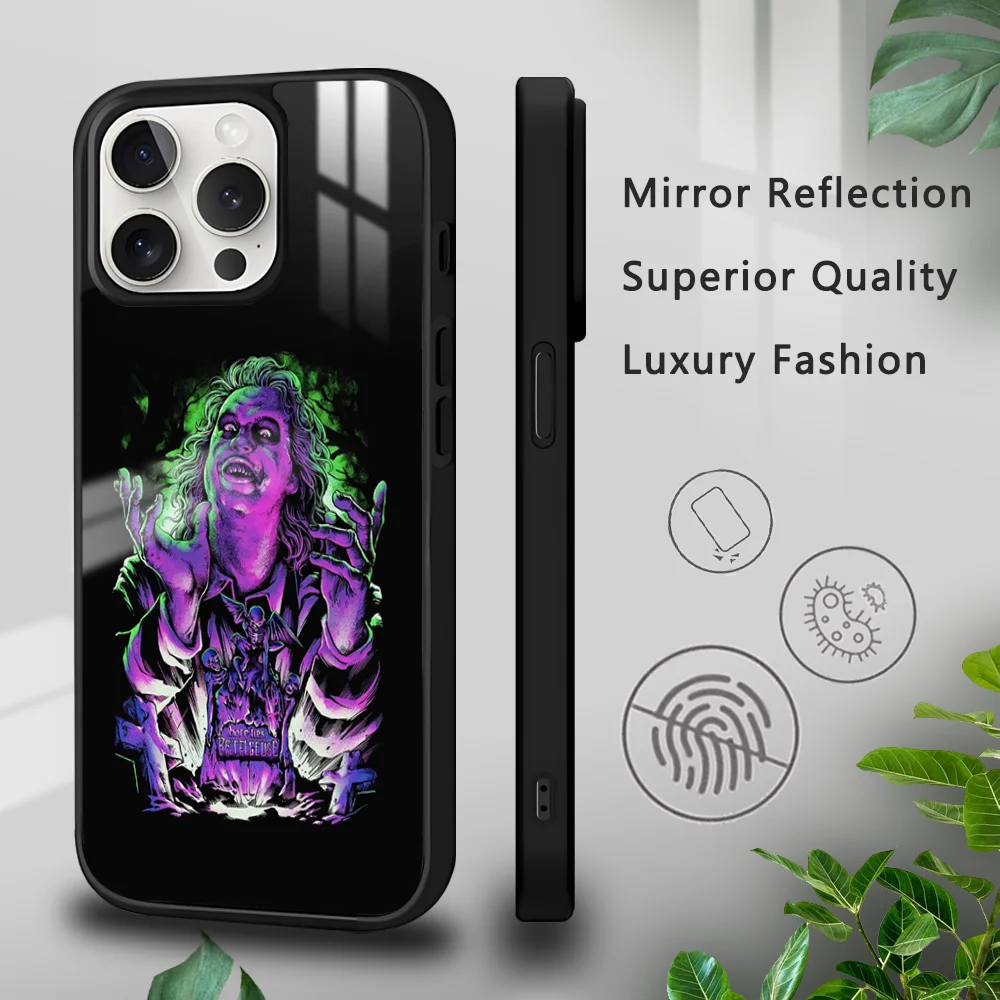 thumbnail image 1 of B- Funda de teléfono de la película Beetlejuices para iPhone 16 15 14 13 12 11 Pro Xs Max Mini Plus Funda rígida para celulares, 1 of 5