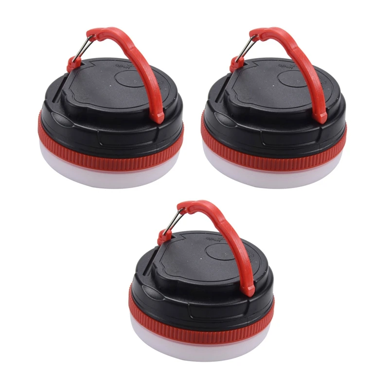 

3X Portable Camping Lights Ledwaterproof Camping Lantern Waterproof Tents Lamp Outdoor Hiking Fishing Night Light