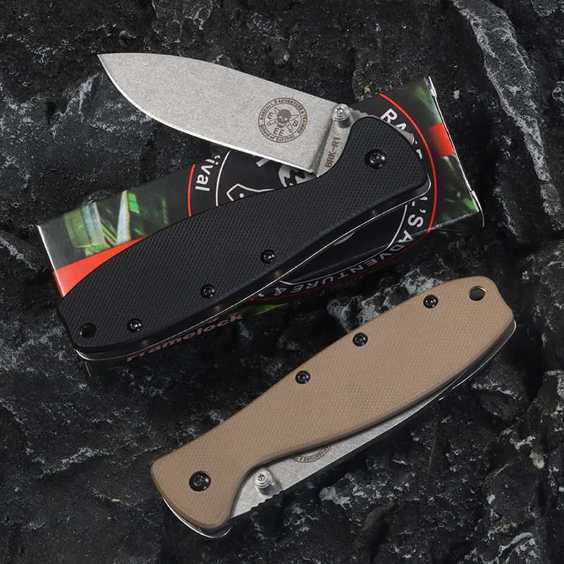 Folding pocket knife AUS-10A Steel blade Outdoor Survival Tactical Knife EDC Hunting portable self-defense tool 2