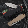Folding pocket knife AUS-10A Steel blade Outdoor Survival Tactical Knife EDC Hunting portable self-defense tool 2