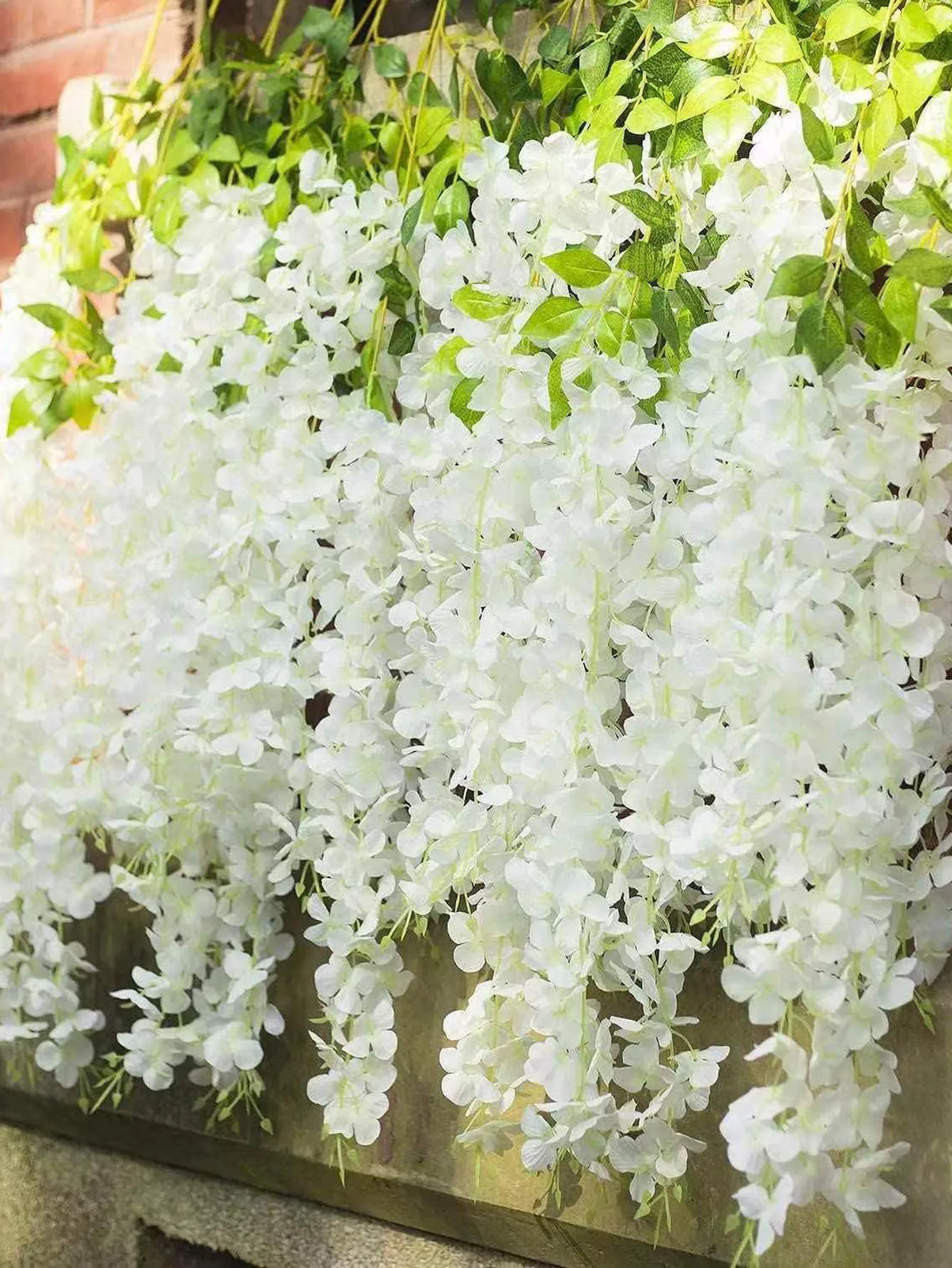 Description Picture 5 of item12Pcs Wisteria Artificial Flower Rattan Wreath Arch Wedding Home Garden Office Decoration Pendant Plant Wall Decoration