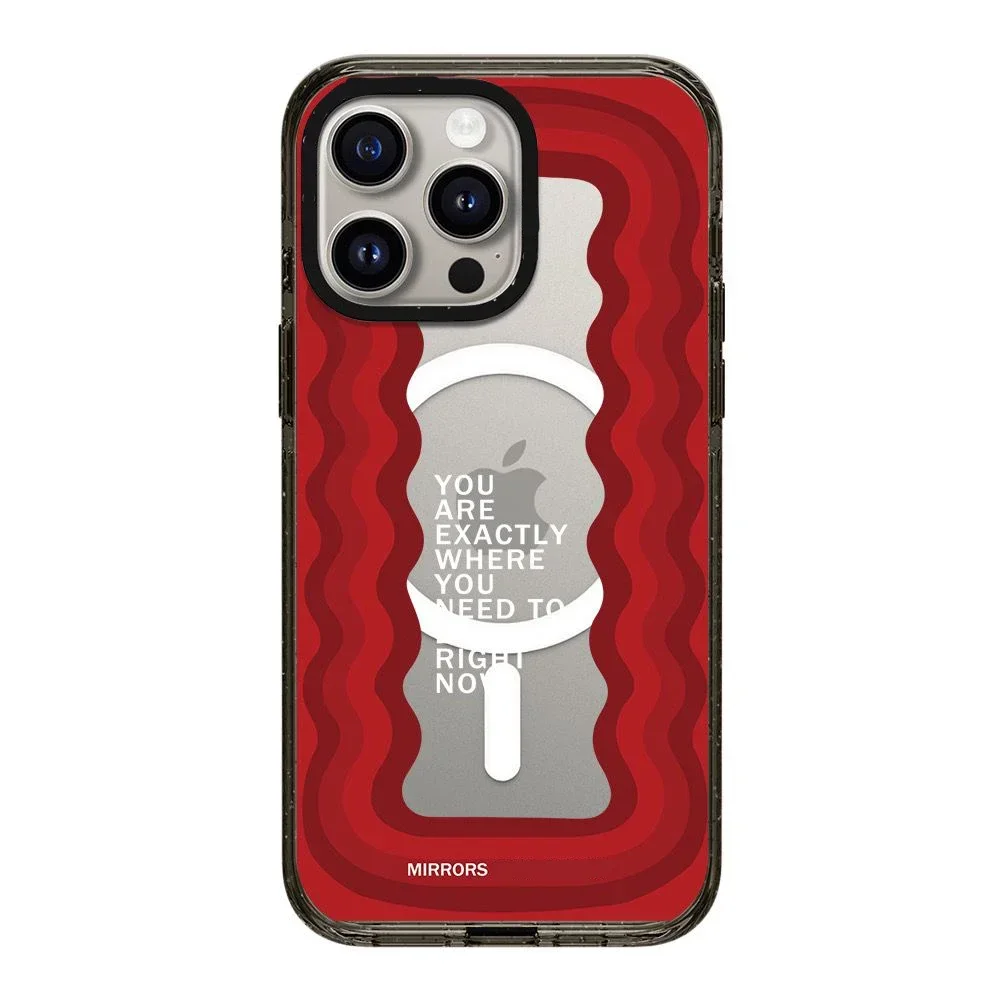 2.0 Version Acrylic Upgrade Border MagSafe Wave Phone Case Cover for IPhone 11 12 13 14 15 Pro Max Case for IPhone 14 Pro Max