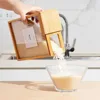 Bamboo Food Dispenser 2L Kitchen Organizer Food Storage Container Cereal Dispenser for Pantry Organizer Organization 2