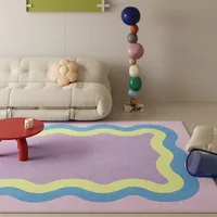 Purple Dopamine Carpet for Living Room Colorful Sofa Coffee Table Floor Mat Plush Girl Bedroom Decorative Rug Alfombra Tapis 러그 1