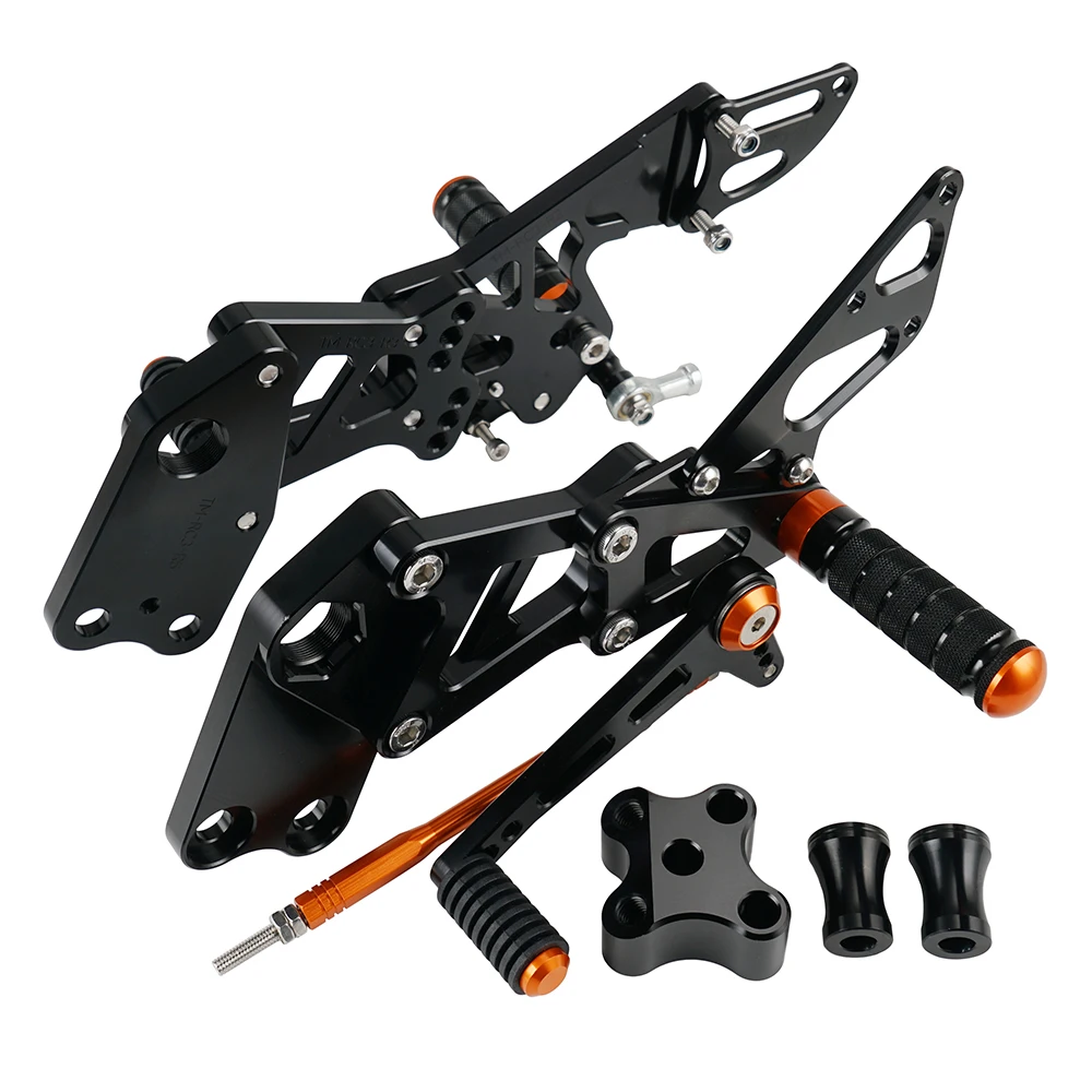Für KTM RC 125 200 390 2014-2021 Motorrad Fußrastenanlage Fußrasten Fußrasten Hinten Set Racing Fußstütze kit RC 125 200 390 2014-2021 2020 – Detail 8