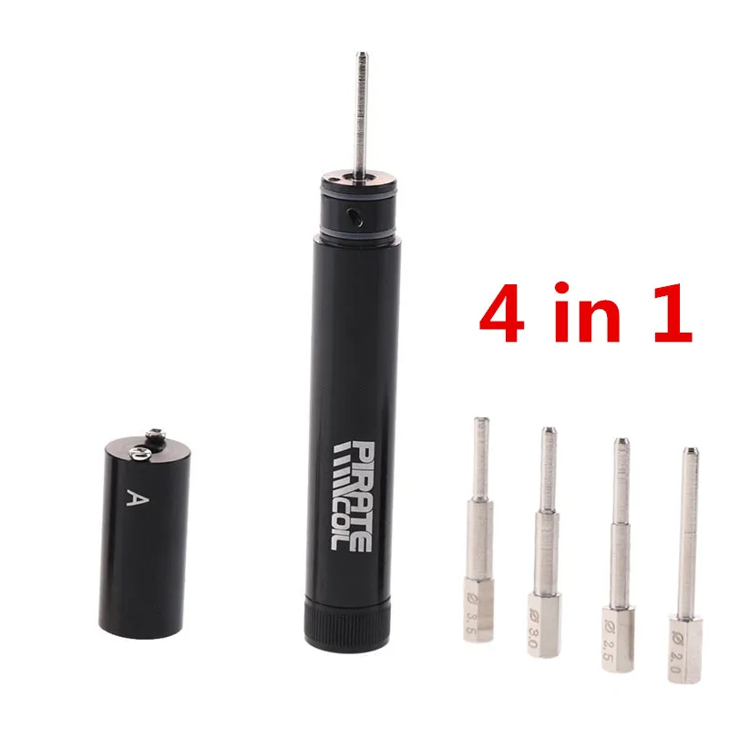 

PIRATE Coil JIG Rolling Kit 2.0/2.5/3.0/3.5 Coil Jig Coiler 4 in 1 Heating Wire Wick Tool For DIY RDA RBA Tools