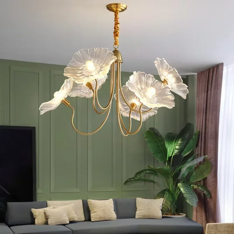 Modern Nordic Glass Ceiling Light Modern Flower Lamp Children's Room Living Room Hallway Colorful Home Decor Indoor Bed Dec