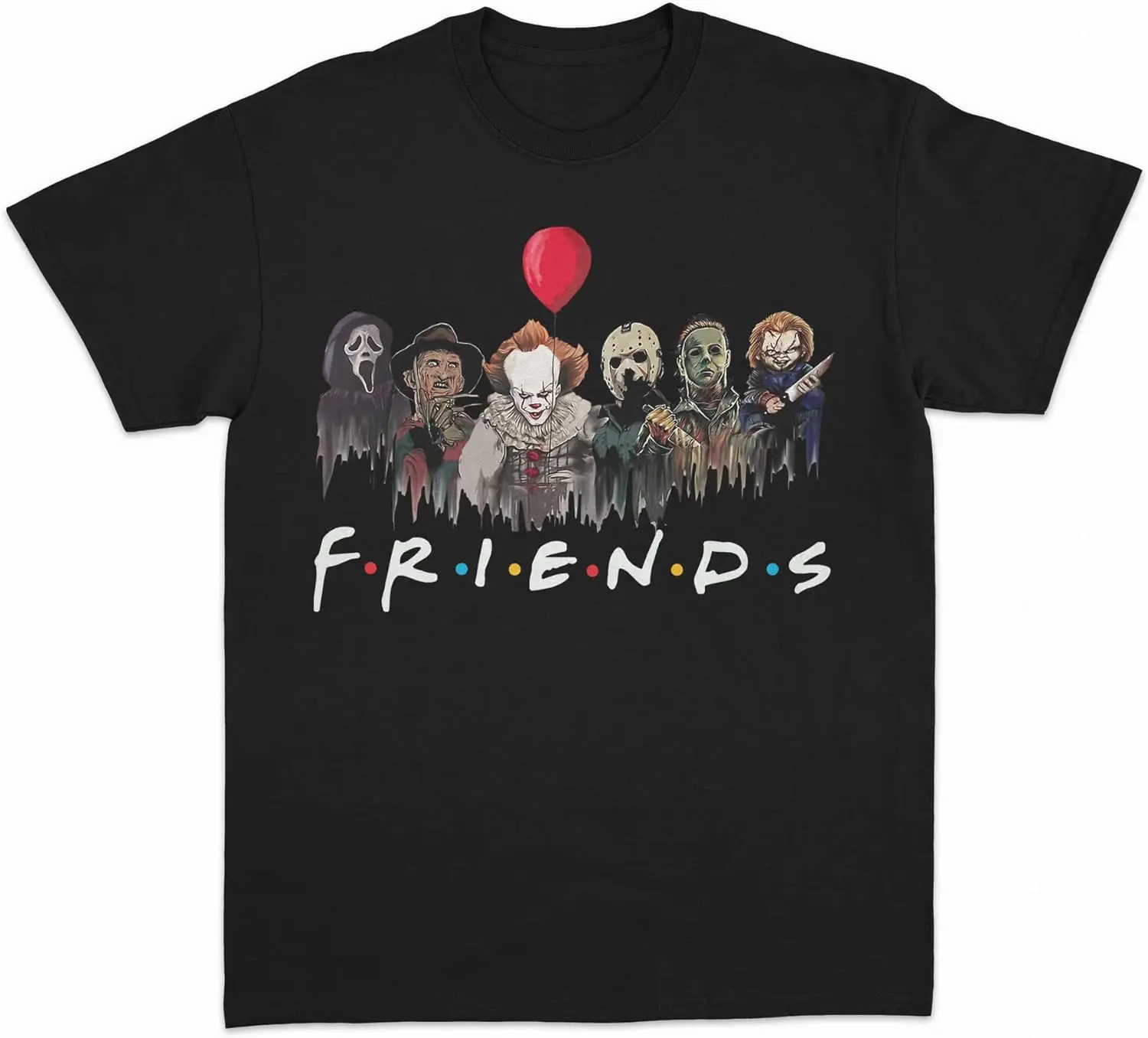 

Мужская/Женская футболка на Хэллоуин с надписью Friends
