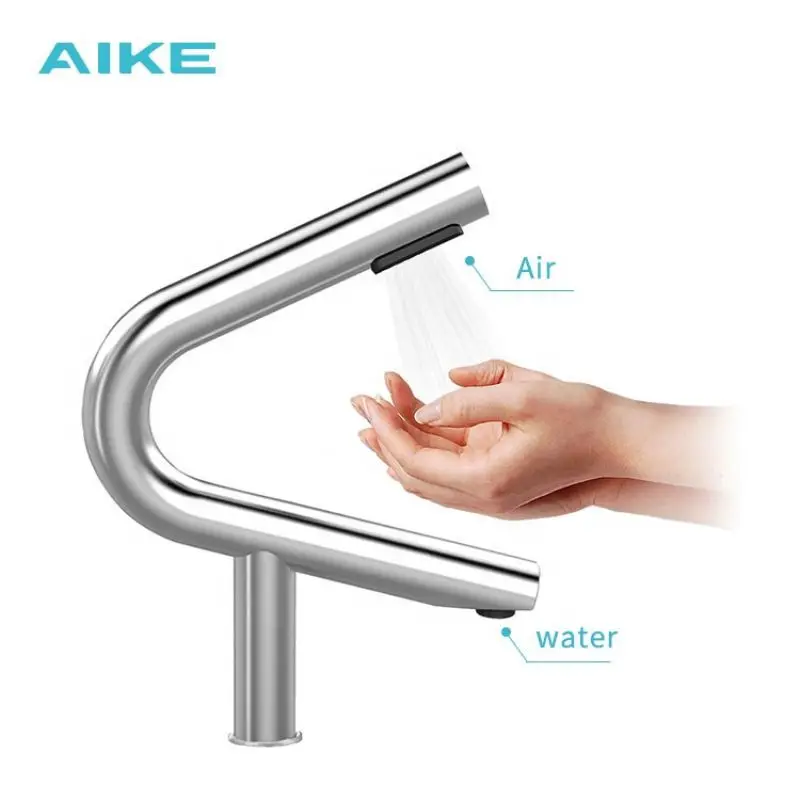 

AIKE New Hands Dryer V Shape Washing and Drying 2 in 1 Design Air Facucet Hands Dryer Smart Bathroom Home Appliances AK7131