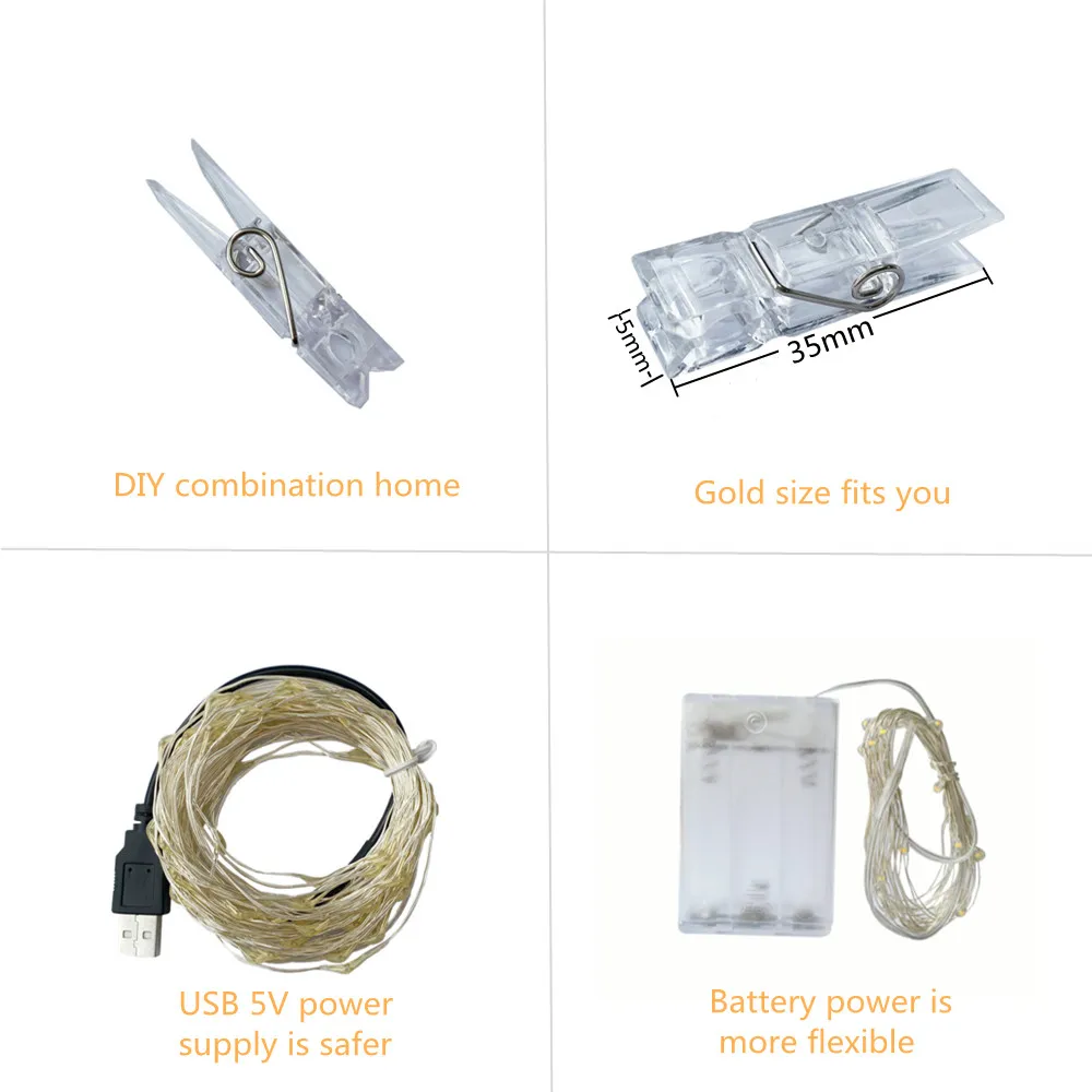 Рисунок 3 - Светодиодная гирлянда с зажимом для фотографий