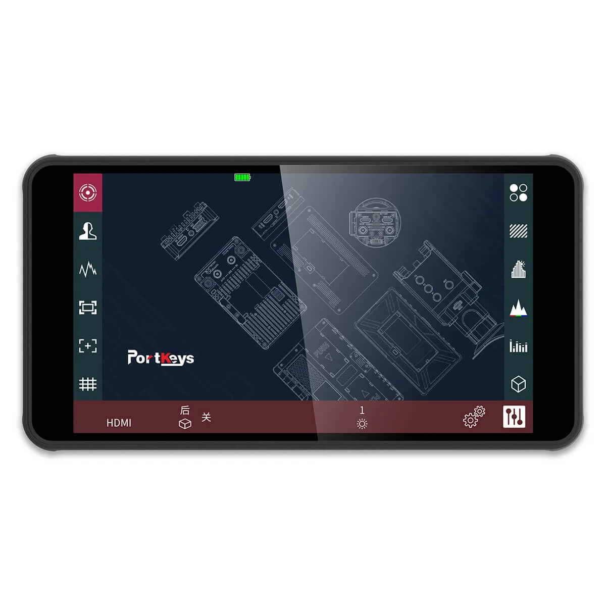 Фото Монитор для камеры Portkeys PT5 II, 5-дюймовый сенсорный монитор для камеры, полевой 3D видеомонитор LUT для Sony, Canon, Panasonic, DSLR, 4K, HDMI №2