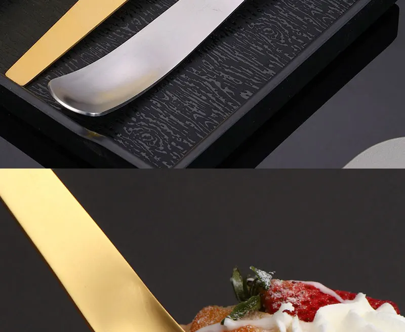 3-teiliges Set Flachkopf-Edelstahllöffel Kaffeemischlöffel Teelöffel Eiscreme-Kuchen-Dessertlöffel Bar Haushalt Küche Tischbesteck – Detail 9
