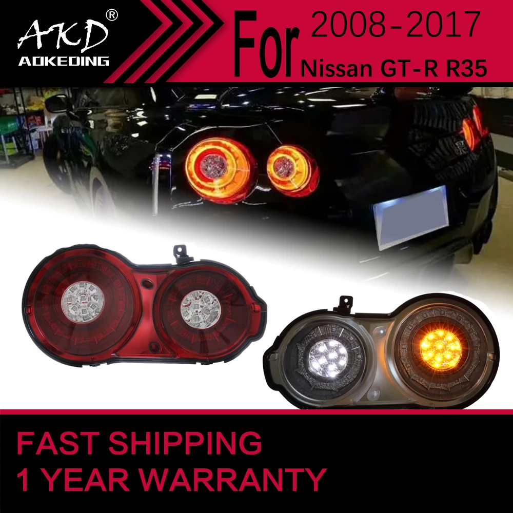 Car Lights for Nissan GT-R R35 LED Tail Light 2007-2017 GTR Stop Lamp Brake Signal DRL Reverse Automotive Accessories