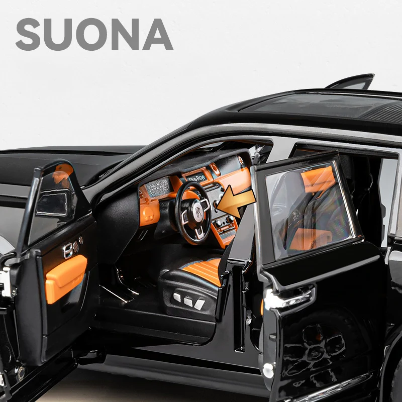 1/20 Rolls Royce SUV Cullinan Alloy Luxy Car Model Diecast Metal Vehicles Car Model Simulation Sound and Light Children Toy Gift 5