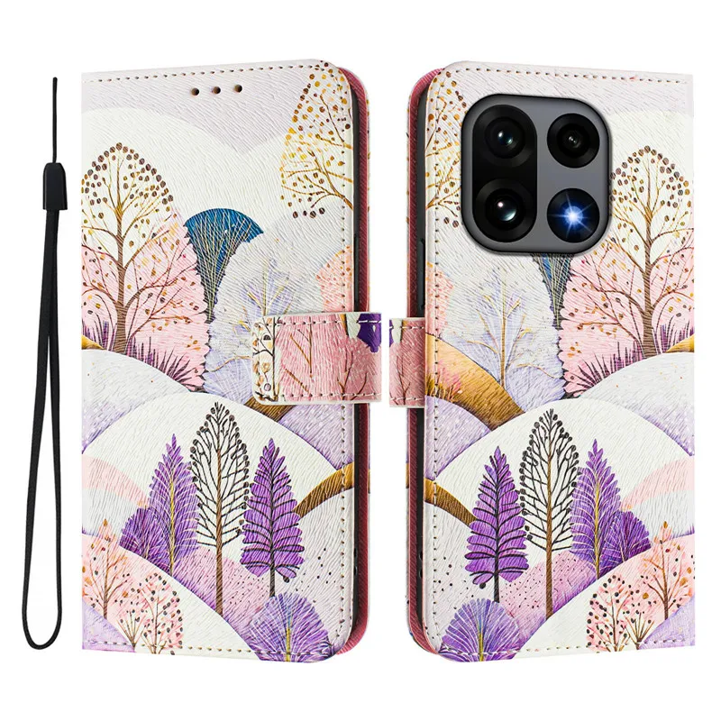 Premium Floral Leather Flip Wallet Case - Luxury Protective Cover