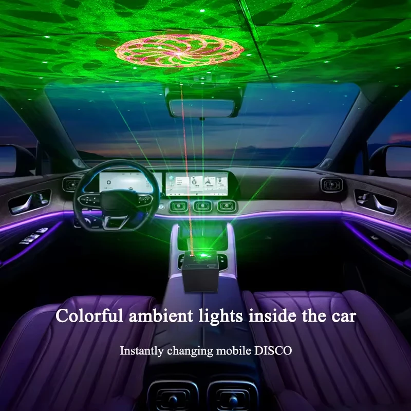 Nouvelle batterie rechargeable R&G Projecteur laser Disco DJ Lumière 64 motifs Danse Bar Fête Effet de voiture Décoration de Noël Lampe de scène