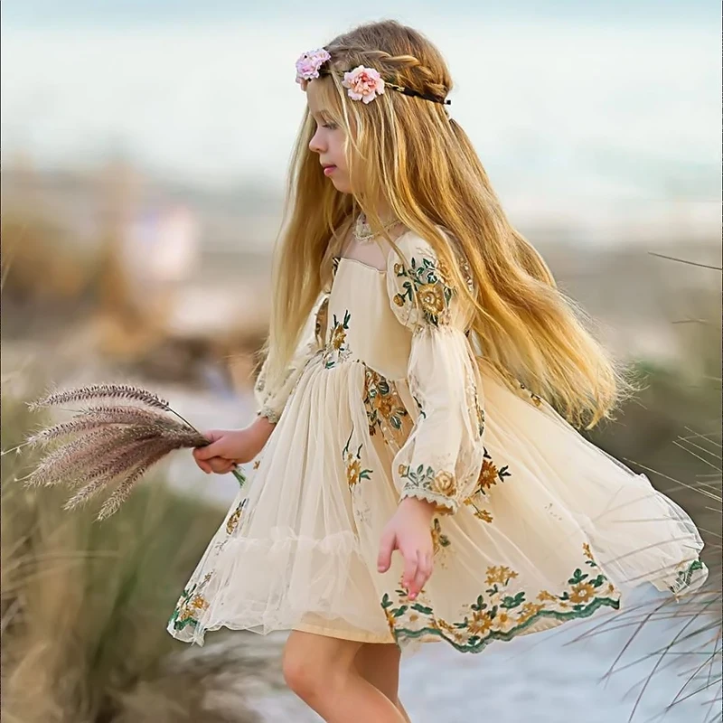 Autumn Girls Clothing Elegant Lace 